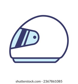Motorcycle helmet icon vector on trendy design