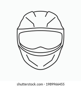 Motorcycle helmet icon vector template