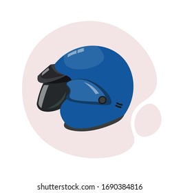 motorcycle helmet illustration design element, flat icon