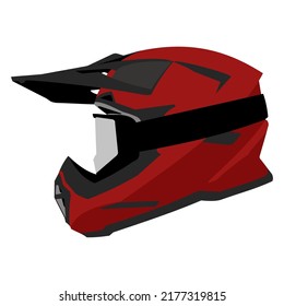 motorcycle helmet illustration vector. trail helmet flat design. can be used as icon or logo.