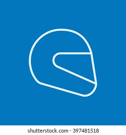 Motorcycle helmet line icon.