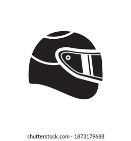 Motorcycle helmet logo design vector template