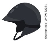 Motorcycle helmet for men vector cartoon illustration isolated on a white background.