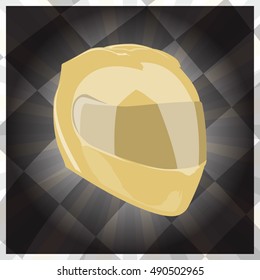 motorcycle helmet on a background of sport flag illustration