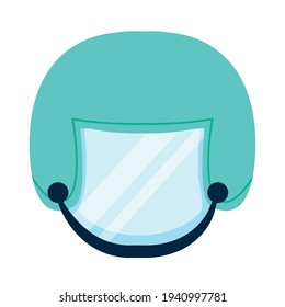 Motorradhelm auf weißem Hintergrund