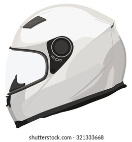 Motorcycle helmet on a white background
