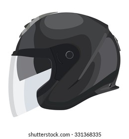 Motorcycle helmet on a white background