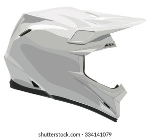 Motorcycle helmet on a white background