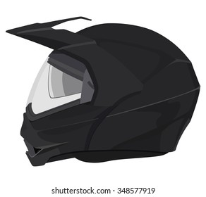 Motorcycle helmet on a white background
