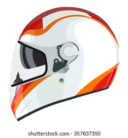 Motorcycle helmet on a white background