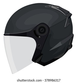 Motorcycle helmet on a white background