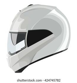 Motorcycle helmet on a white background