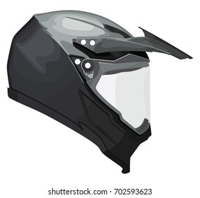 Motorcycle helmet on a white background