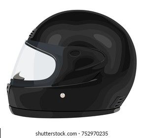 Motorcycle helmet on a white background
