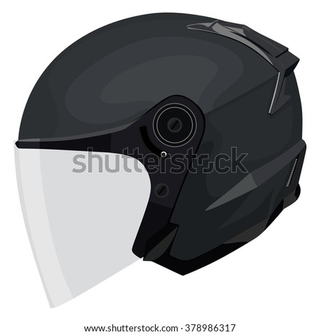 Motorcycle helmet on a white background