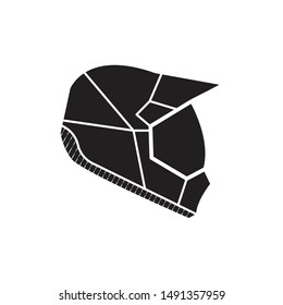 Motorcycle helmet racing icon simple black 