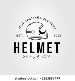 Motorcycle helmet or rider helm logo vector illustration design