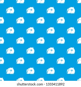 Motorcycle helmet scooter pattern vector seamless blue repeat for any use