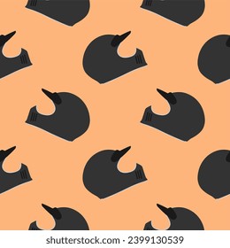 Motorcycle helmet seamless pattern vector illustration. motorcycle full face helmet