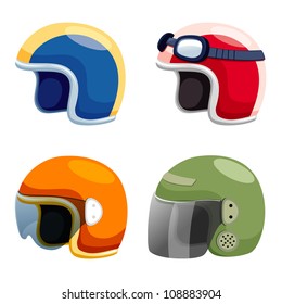 Motorcycle helmet set vector