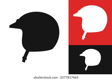 Motorcycle helmet silhouette. Vector image