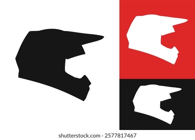 Motorcycle helmet silhouette. Vector image