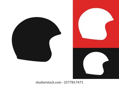 Motorcycle helmet silhouette. Vector image