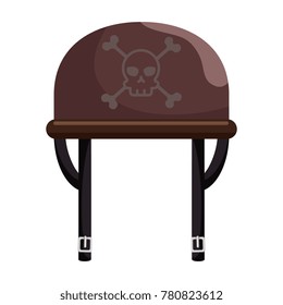 motorcycle helmet with skull classic icon
