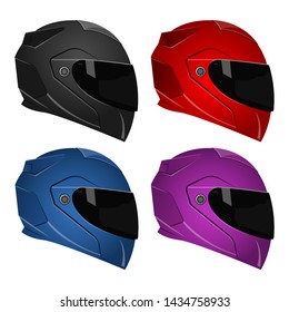 Motorcycle helmet vector design illustration isolated on white background 