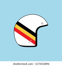 Motorcycle helmet in vector. Flat design illustrator.