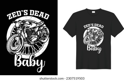 Motorcycle Helmet with Vector graphic for t shirt. Vintage custom motorcycle emblems, badges, prints, templates. Hand drawn classic chopper bike in engraving style. Layered, isolated black background