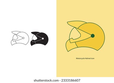 motorcycle helmet vector icon illustration. A template has been created for designing a motorcycle helmet icon.