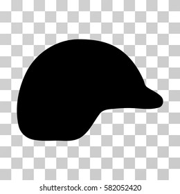 Motorcycle Helmet vector icon. Illustration style is flat iconic black symbol on a transparent background.