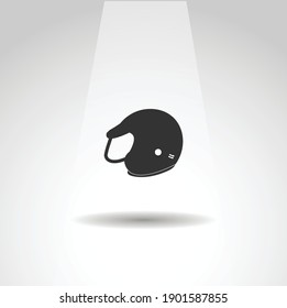 motorcycle helmet vector icon, simple helmet racing icon