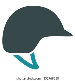 Motorcycle Helmet vector icon. Style is bicolor flat symbol, soft blue colors, rounded angles, white background.