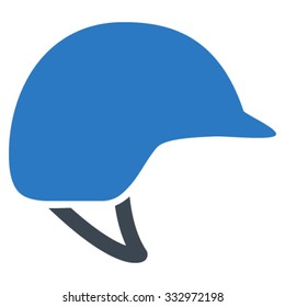 Motorcycle Helmet vector icon. Style is bicolor flat symbol, smooth blue colors, rounded angles, white background.