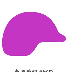 Motorcycle Helmet vector icon. Style is flat symbol, violet color, rounded angles, white background.