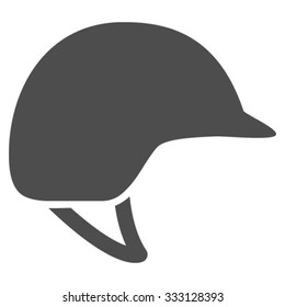 Motorcycle Helmet vector icon. Style is flat symbol, gray color, rounded angles, white background.