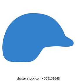 Motorcycle Helmet vector icon. Style is flat symbol, cobalt color, rounded angles, white background.
