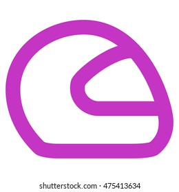 Motorcycle Helmet vector icon. Style is linear flat icon symbol, violet color, white background.