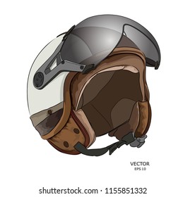 Motorcycle helmet. Vector illustration
