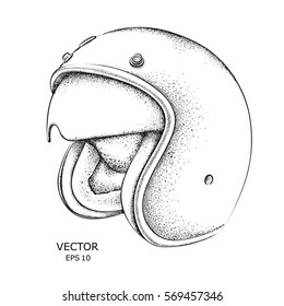 Motorcycle helmet. Vector illustration