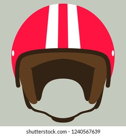 motorcycle helmet vector illustration ,flat style,front side