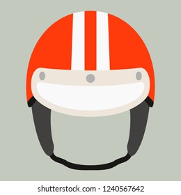 motorcycle helmet vector illustration ,flat style,front side