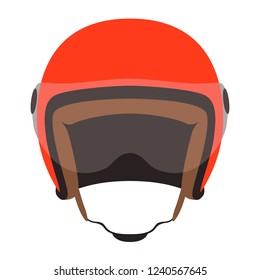 motorcycle helmet vector illustration ,flat style,front side