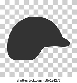 Motorcycle Helmet vector pictogram. Illustration style is flat iconic gray symbol on a transparent background.
