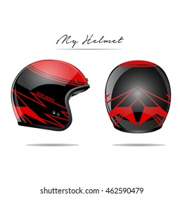 Motorcycle helmet vector picture isolated.