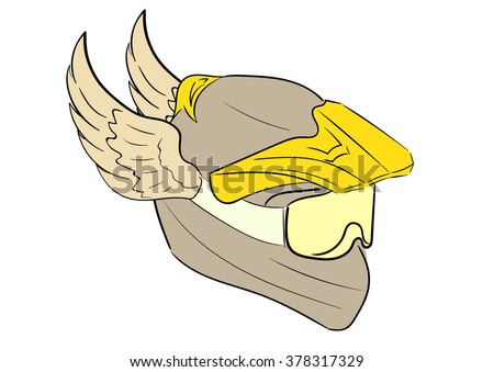Motorcycle helmet with wings