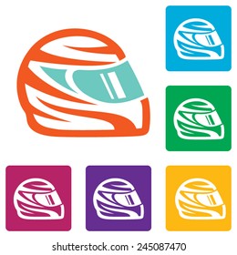 Motorcycle Helmets Icon - Sports Bike Helmet Icon