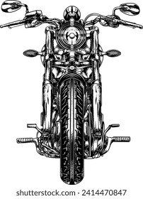 Motorrad-Hochwertige, detaillierte Vektorgrafik